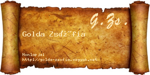 Golda Zsófia névjegykártya
