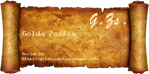 Golda Zsófia névjegykártya